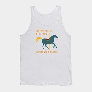 Funny Horse Wind in Your Hair Tank Top